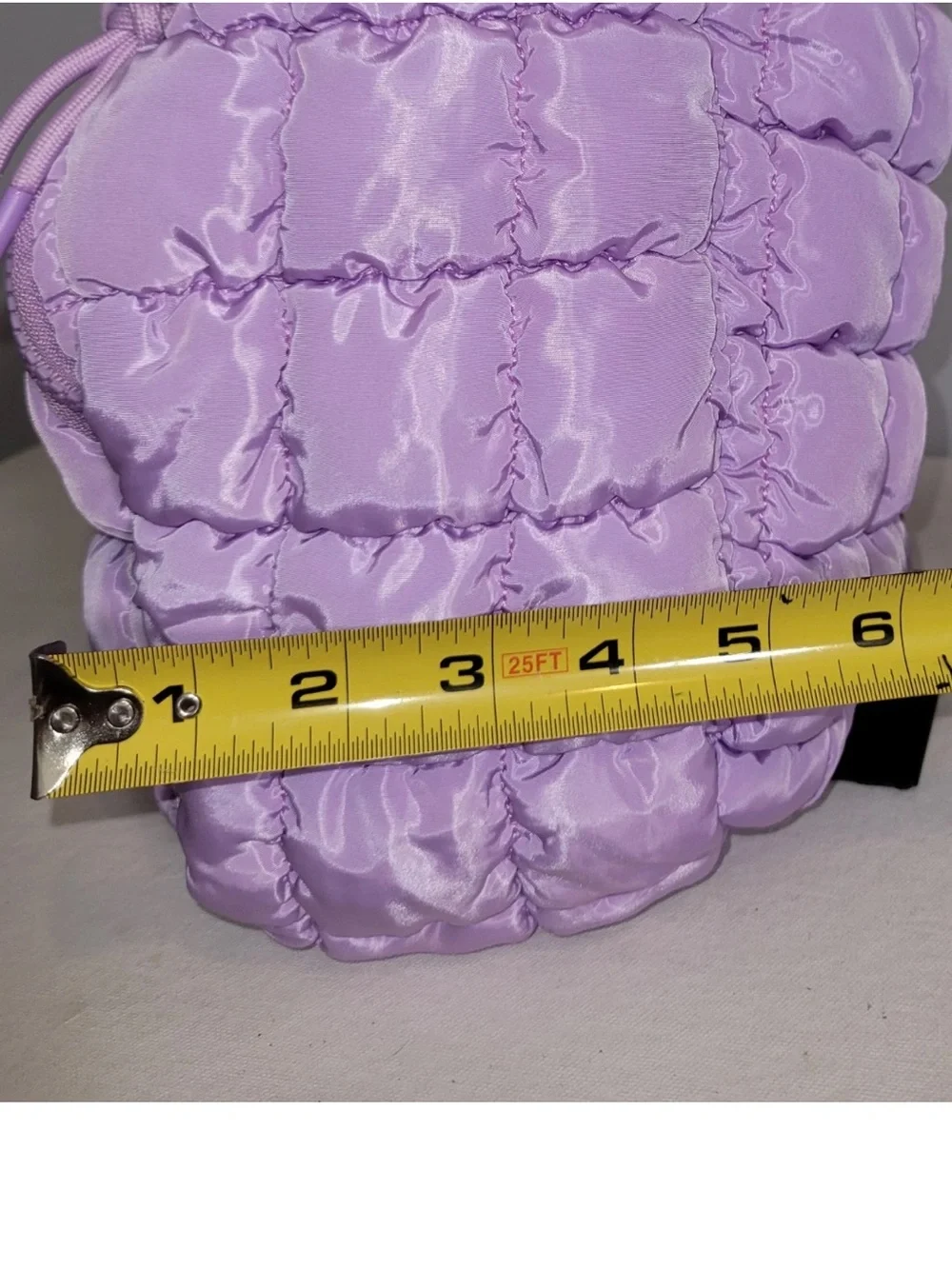 Quilted Puffer Hobo Shoulder Bag Purple Lanvender NWOT